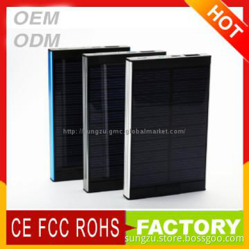 High capacity aluminium mobile solar charger